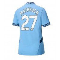 Dres Manchester City Matheus Nunes #27 Domáci pre Ženy 2024-25 Krátky Rukáv